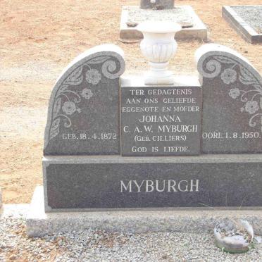 MYBURGH Johanna C.A.W. nee CILLIERS 1872-1950