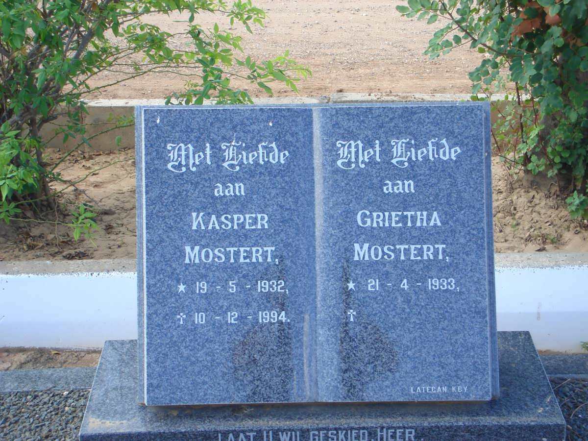 MOSTERT Kasper 1932-1994 &amp; Grietha 1933-2024