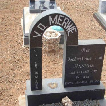 MERWE Hannes, van der 1967-1975