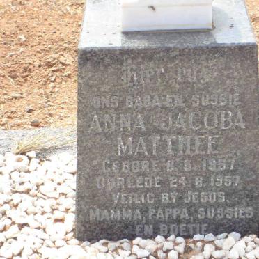 MATTHEE Anna Jacoba 1957-1957