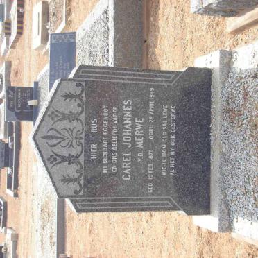 MERWE Carel Johannes, van der 1871-1949
