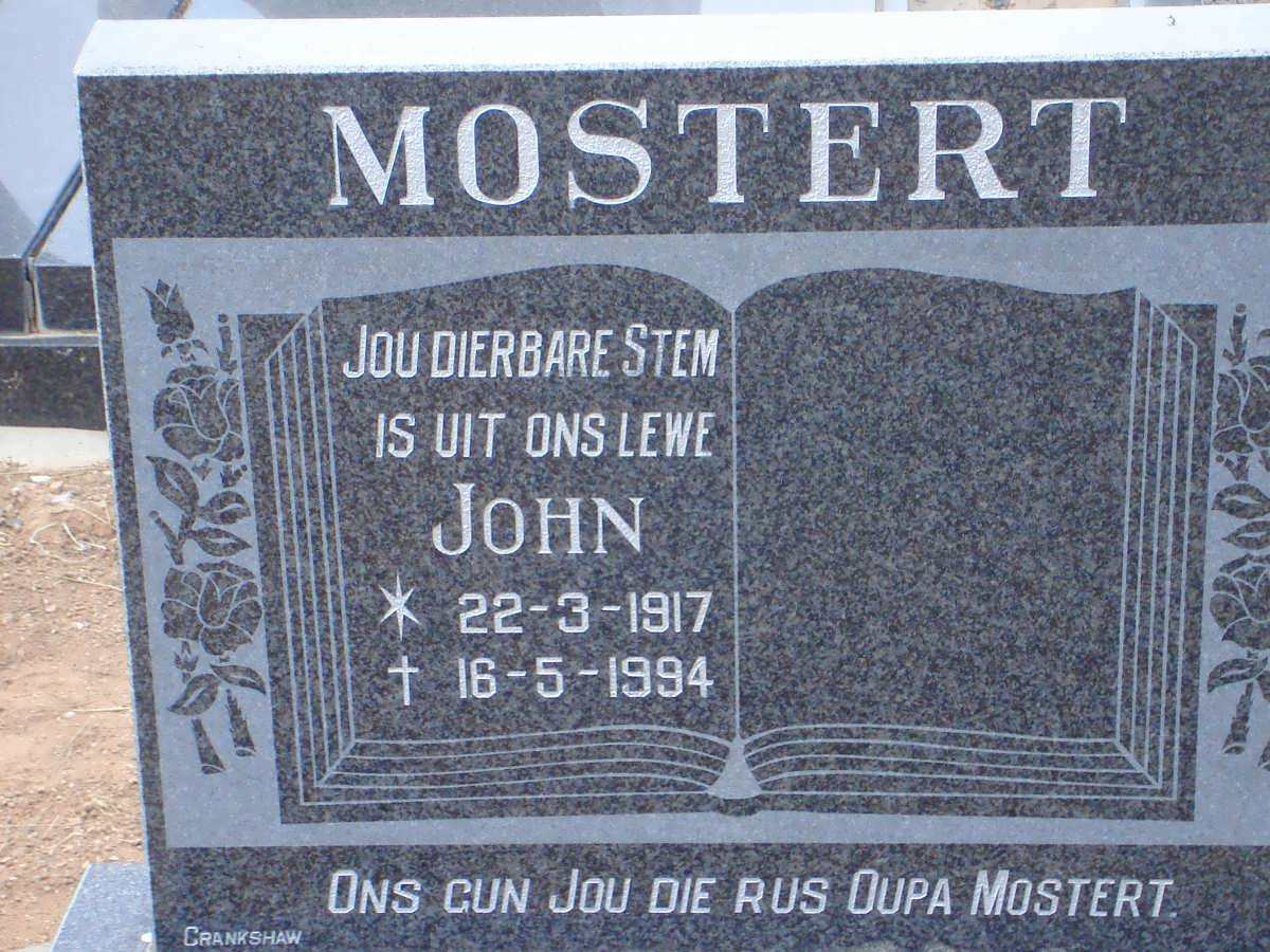 MOSTERT John 1917-1994