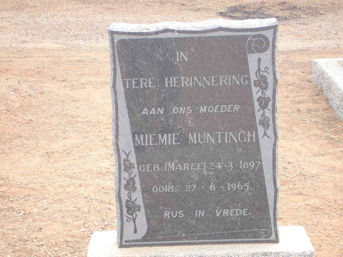 MUNTINGH Miemie nee MAREE 1897-1965