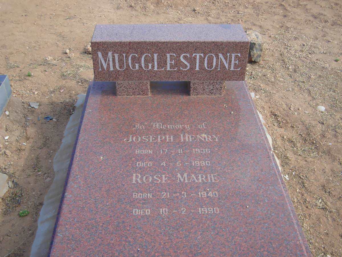 MUGGLESTONE Joseph Henry 1936-1990 &amp; Rose Marie 1940-1990