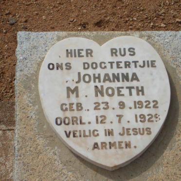 NOETH Johanna M. 1922-1929