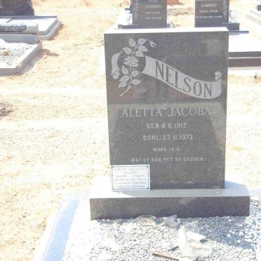 NELSON Alwyn Johannes 1913-1997 &amp; Aletta Jacoba 1912-1973