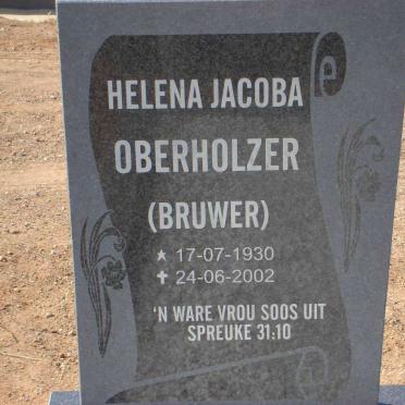 OBERHOLZER Helena Jacoba nee BRUWER 1930-2002
