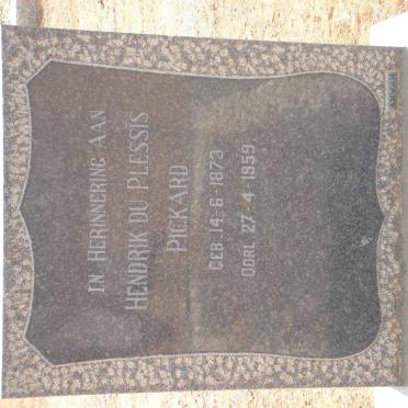 PICKARD Hendrik du Plessis 1873-1959