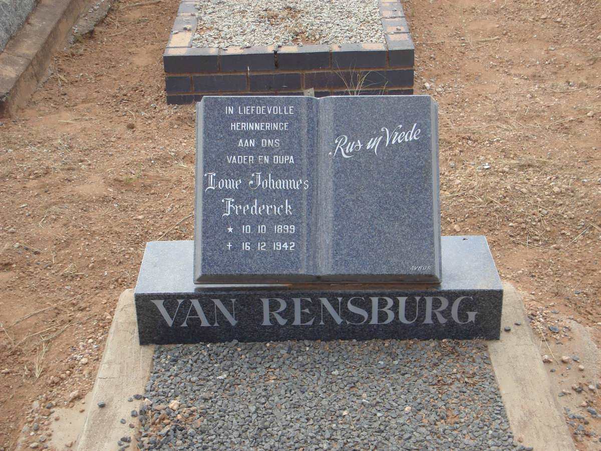 RENSBURG Louie Johannes Frederick, van 1899-1942