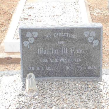 ROOS Martha M. nee V.D. WESTHUIZEN 1892-1948