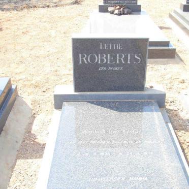 ROBERTS Lettie nee BEUKES