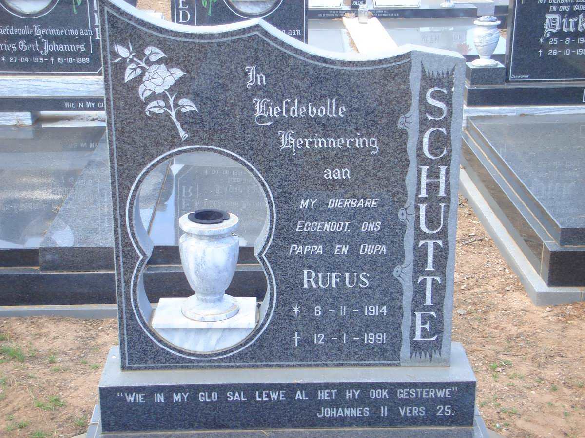 SCHUTTE Rufus 1914-1991