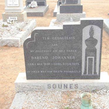 SOUNES Barend Johannes 1891-1955
