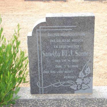 SOUNES Sanetta M.J. 1906-1966