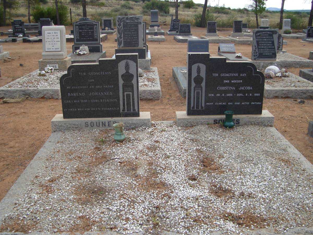 SOUNES Barend Johannes 1891-1955 &amp; Christina Jacoba 1895-1965