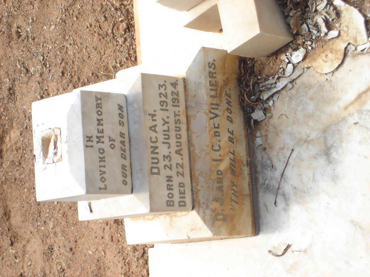 VILLIERS Duncan, de 1923-1924