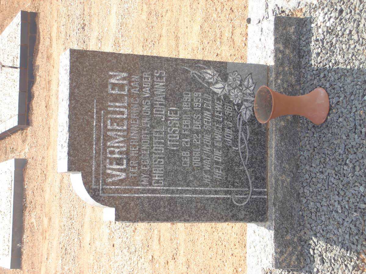 VERMEULEN Christoffel Johannes 1890-1959