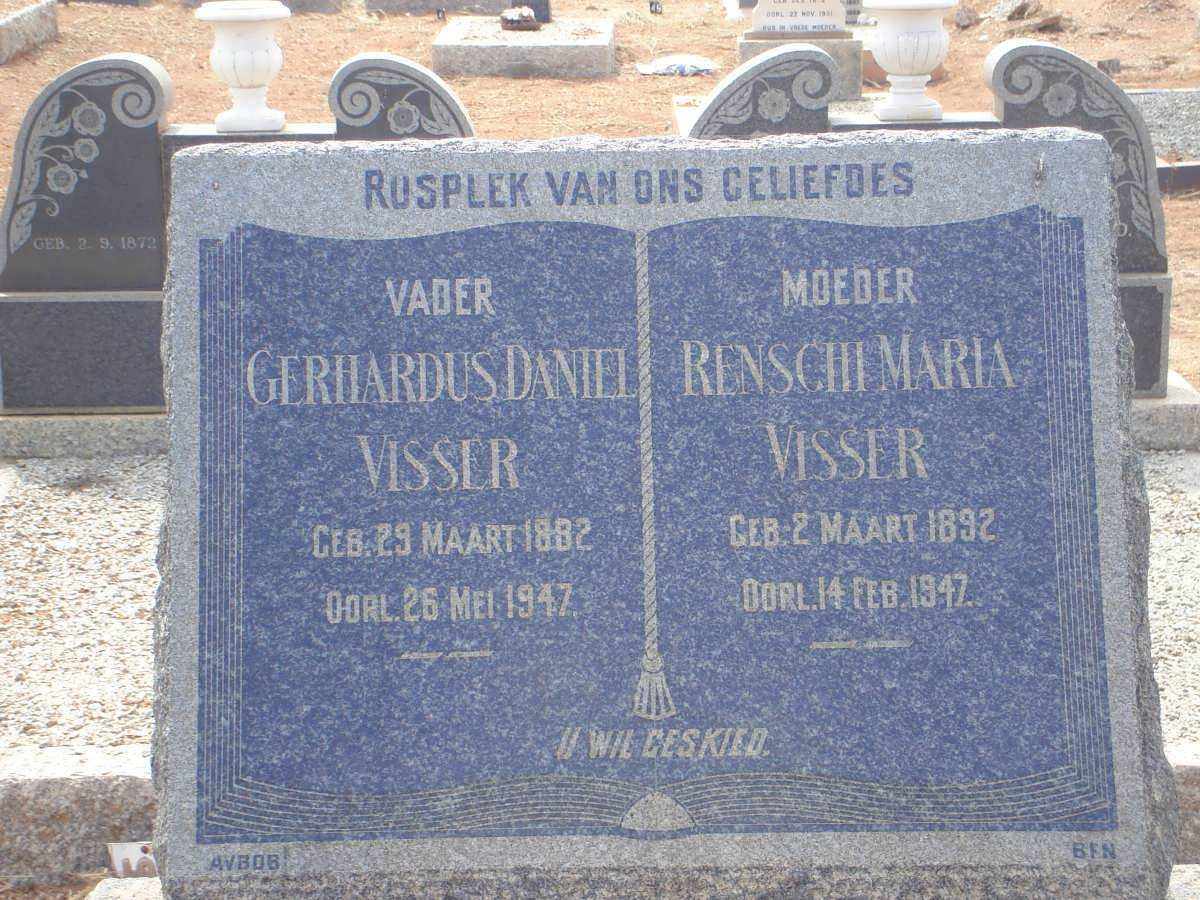 VISSER Gerhardus Daniel 1882-1947 &amp; Renschi Maria 1892-1947