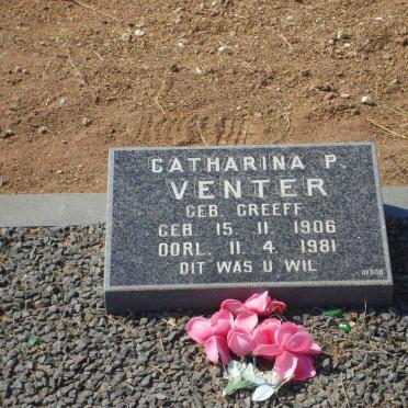 VENTER Catharina P. nee GREEFF 1906-1981