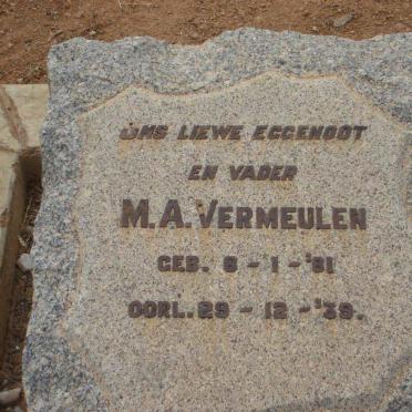VERMEULEN M.A. 1881-1939