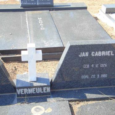 VERMEULEN Jan Gabriel 1926-1980 &amp; Emma CILLIERS 1926-1999