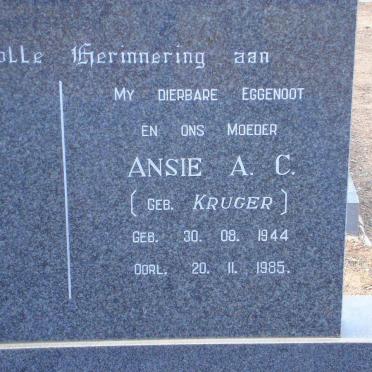 VLOK A.C. nee KRUGER 1944-1985