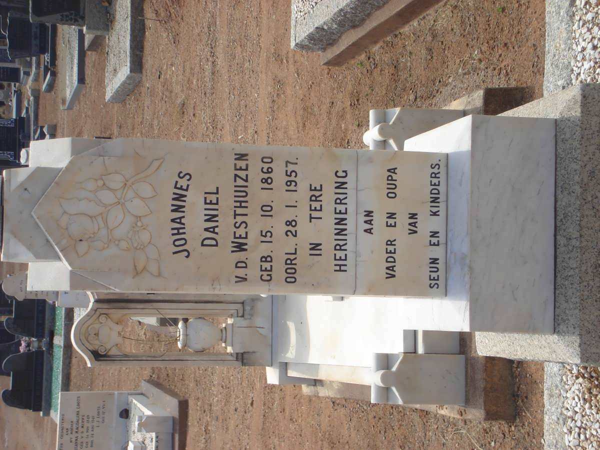 WESTHUIZEN Johannes Daniel, van der 1860-1957