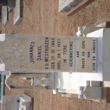 WESTHUIZEN Johannes Daniel, van der 1860-1957
