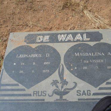 WAAL Leonardus D., de 1902-1973 &amp; Magdalena A. VISSER 1895-