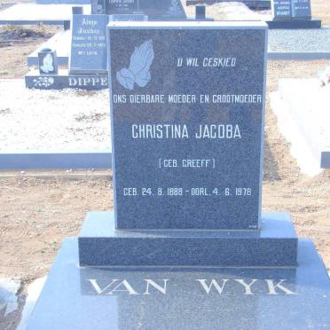 WYK Christina Jacoba, van nee GREEFF 1888-1978