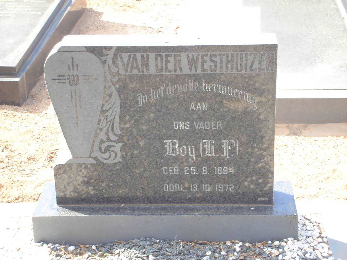 WESTHUIZEN H.P., van der 1884-1972