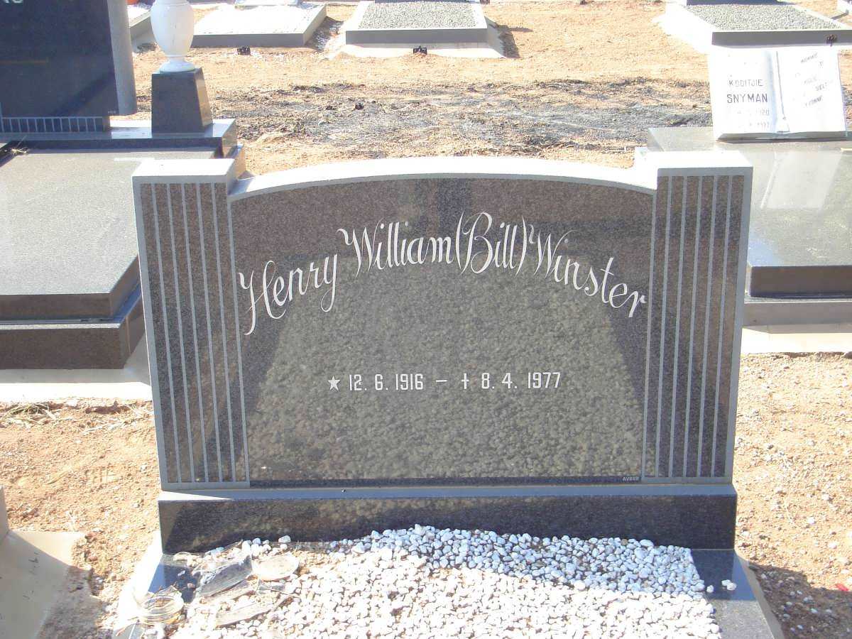 WINSTER Henry William 1916-1977