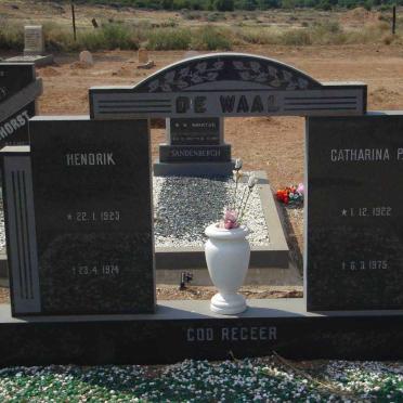 WAAL Hendrik, de 1923-1974 &amp; Catharina P. 1922-1975