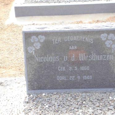WESTHUIZEN Nicolaas, van der 1860-1948