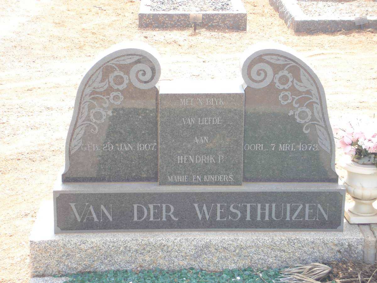 WESTHUIZEN Hendrik P., van der 1907-1973
