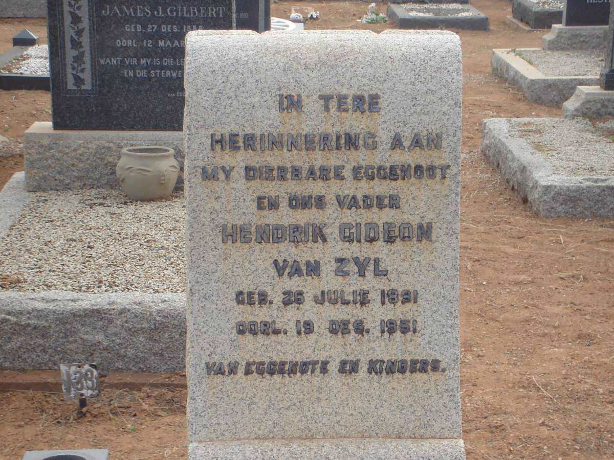 ZYL Hendrik Gideon, van 1891-1951