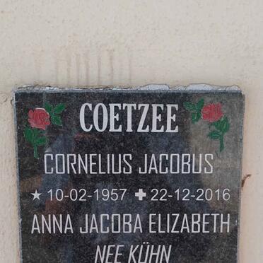 COETZEE Cornelius Jacobus 1957-2016 & Anna Jacoba Elizabeth KUHN 1959-