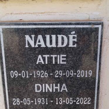 NAUDE Attie 1926-2019 & Dinha 1931-2022