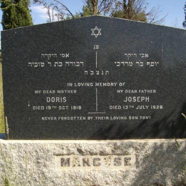 MARCUSE Joseph -1928 &amp; Doris -1918