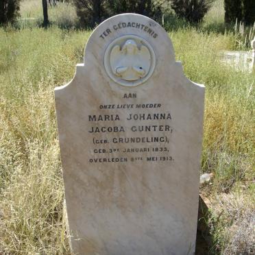 GUNTER Maria Johanna Jacoba nee GRUNDELING 1833-1913