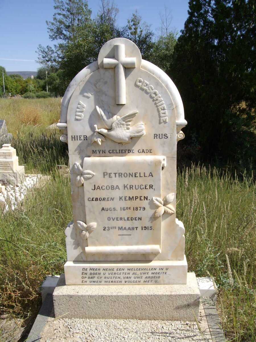 KRUGER Petronella Jacoba nee KEMPEN 1879-1915