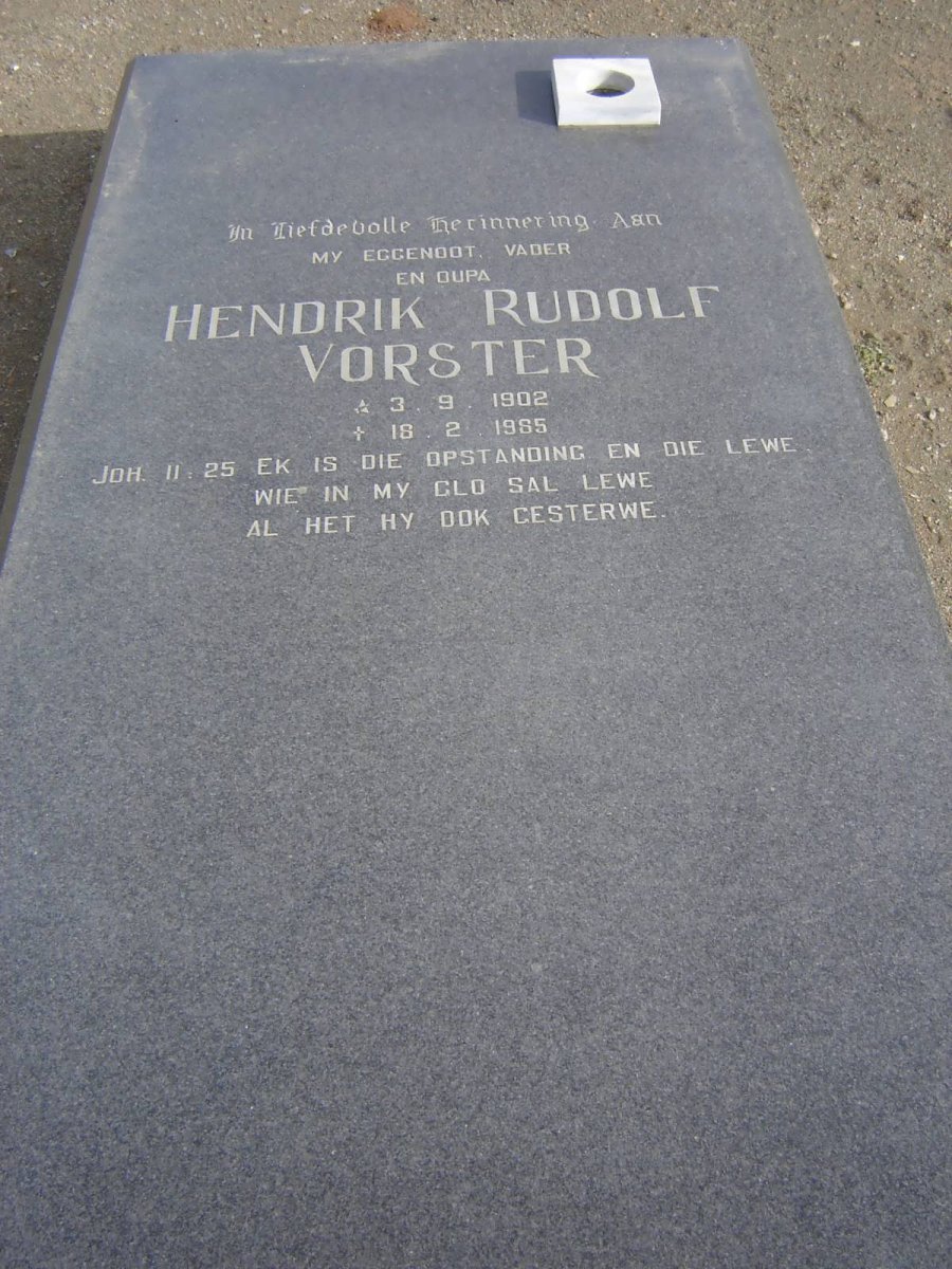 VORSTER Hendrik Rudolf 1902-1965