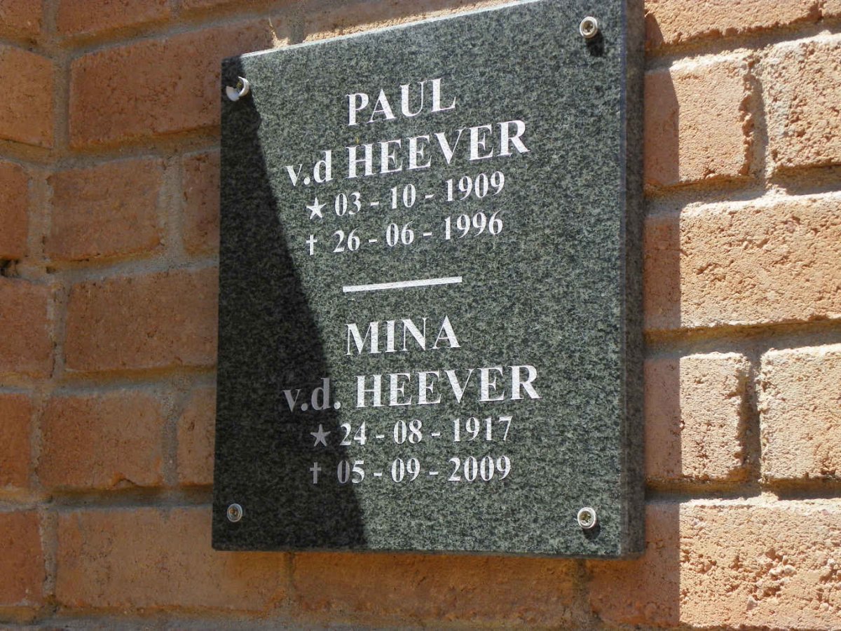 HEEVER Paul, v.d. 1909-1996 &amp; Mina 1917-2009