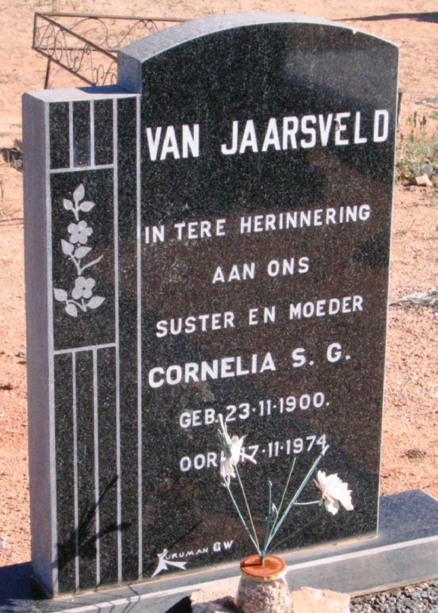 JAARSVELD Cornelia S.G., van 1900-1974