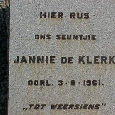 KLERK Jannie, de -1961