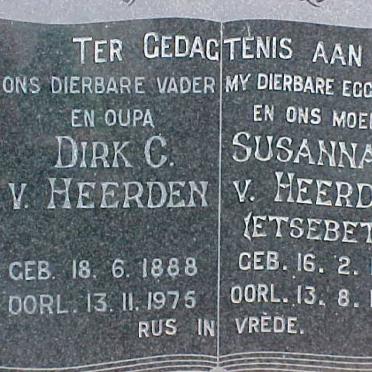 HEERDEN Dirk C., v. 1888-1975 &amp; Susanna J. ETSEBETH 1891-1963