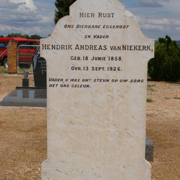 NIEKERK Hendrik Andreas, van 1858-1926