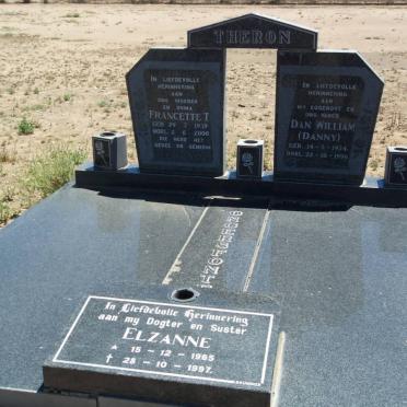 THERON Dan William 1934-1996 &amp; Francette T. 1939-2000 :: THERON Elzanne 1965-1997