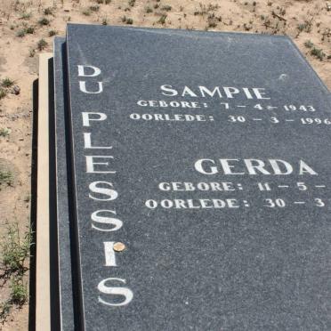 PLESSIS Sampie, du 1943-1996 &amp; Gerda 1950-1996