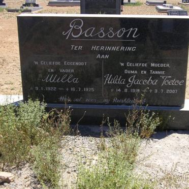 BASSON Willa 1922-1975 &amp; Hilda Jacoba 1919-2007